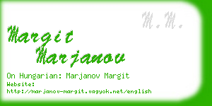 margit marjanov business card